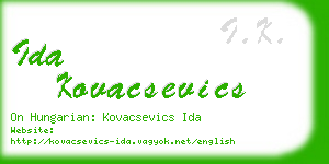 ida kovacsevics business card